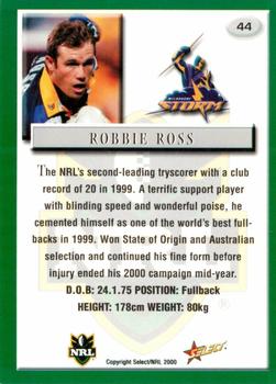 2000 Select #44 Robbie Ross Back